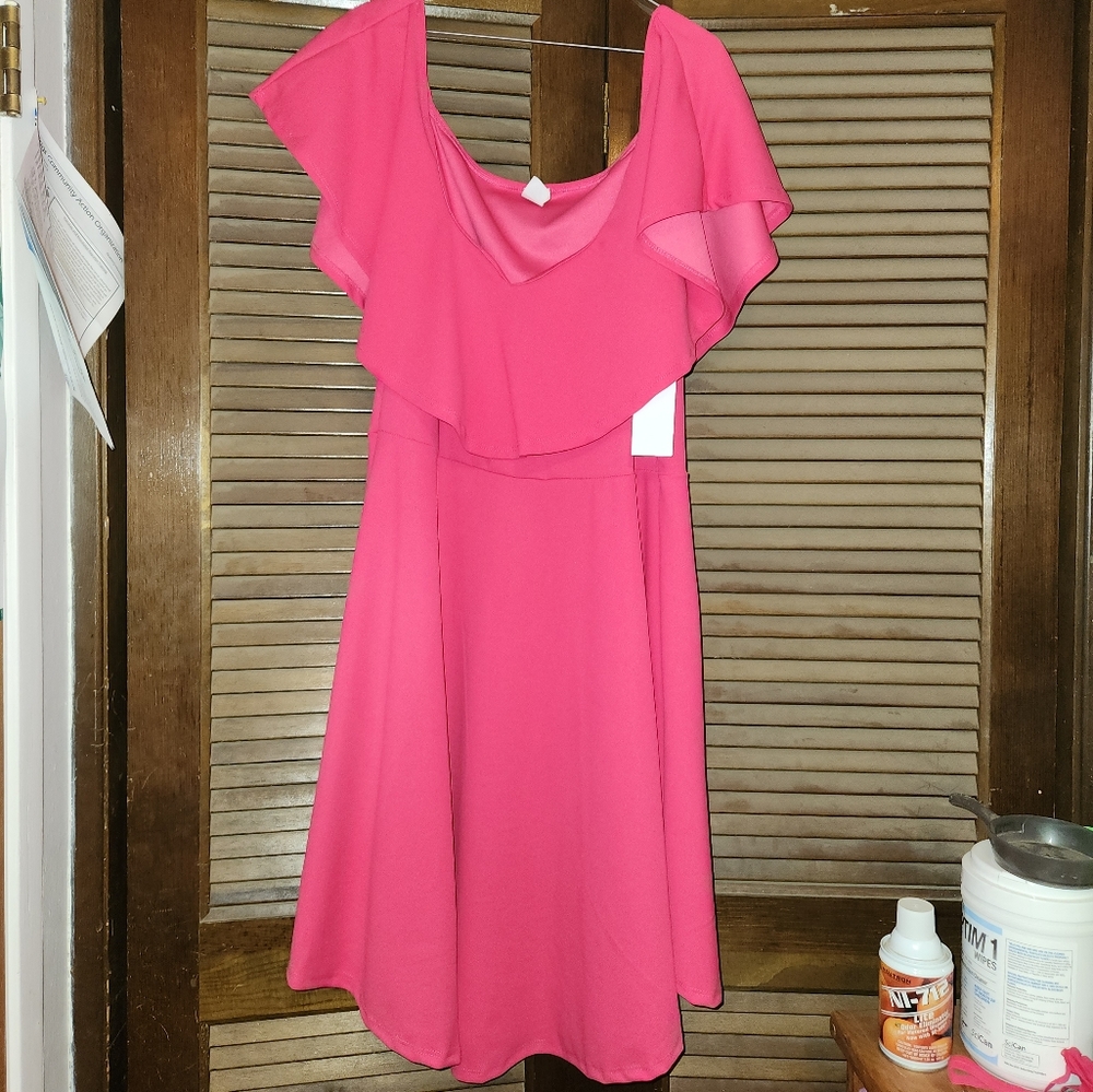 3x pink dress